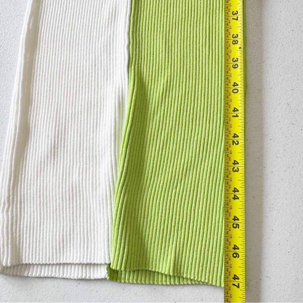 STAUD Dana Ribbed Colorblock Midi Dress NWOT Small - Picture 10 of 11